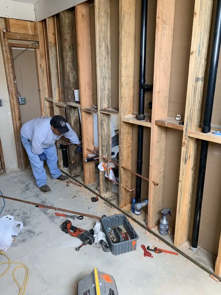 Commercial rough-in plumbing for Water Heater Replacement in Gwynedd Pointe